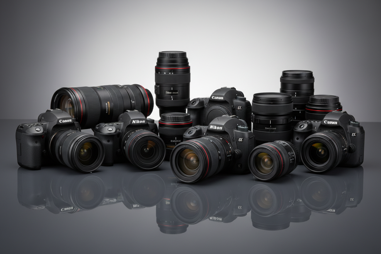 image de couverture diapositive pour ensemble des appareils photos et marques Taille recommandée de l'image : 1900x1080px